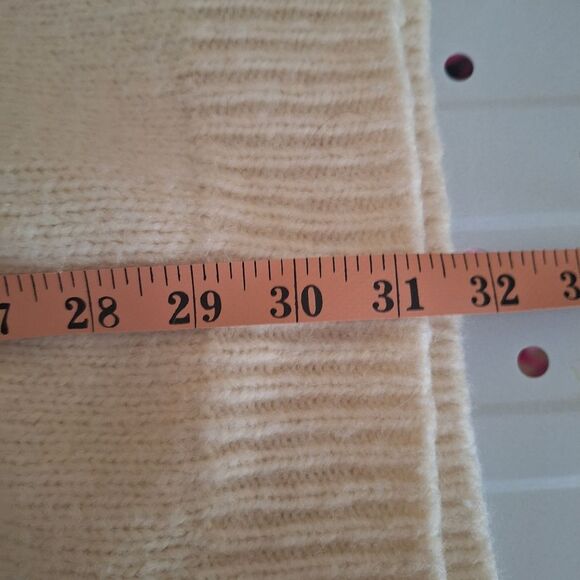 MNG Womens Cream Sweater Dress Alpaca Wool Blend Oversized Chunky Warm Medium - Picture 9 of 9